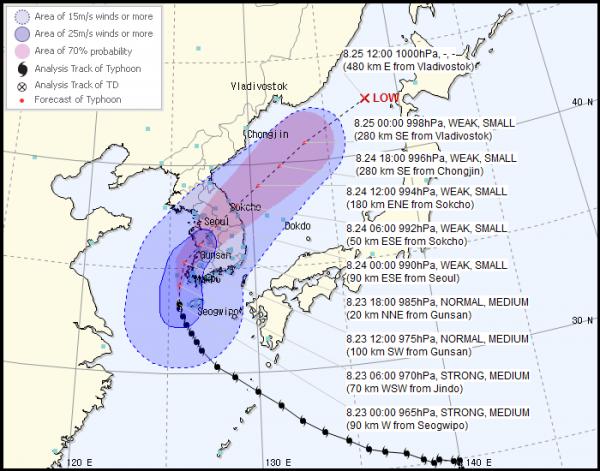 多班來往仁川/濟州/釜山航班取消 南韓6年來首次颱風正面吹襲